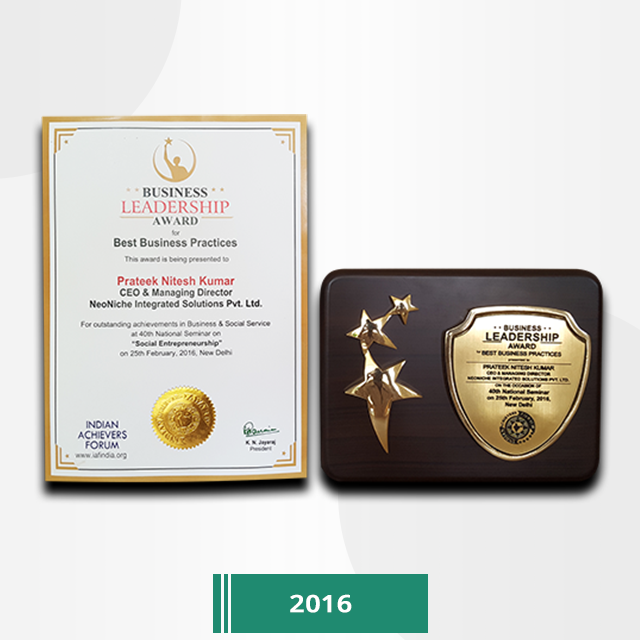 Awards | NeoNiche Integrated Solutions Pvt Ltd